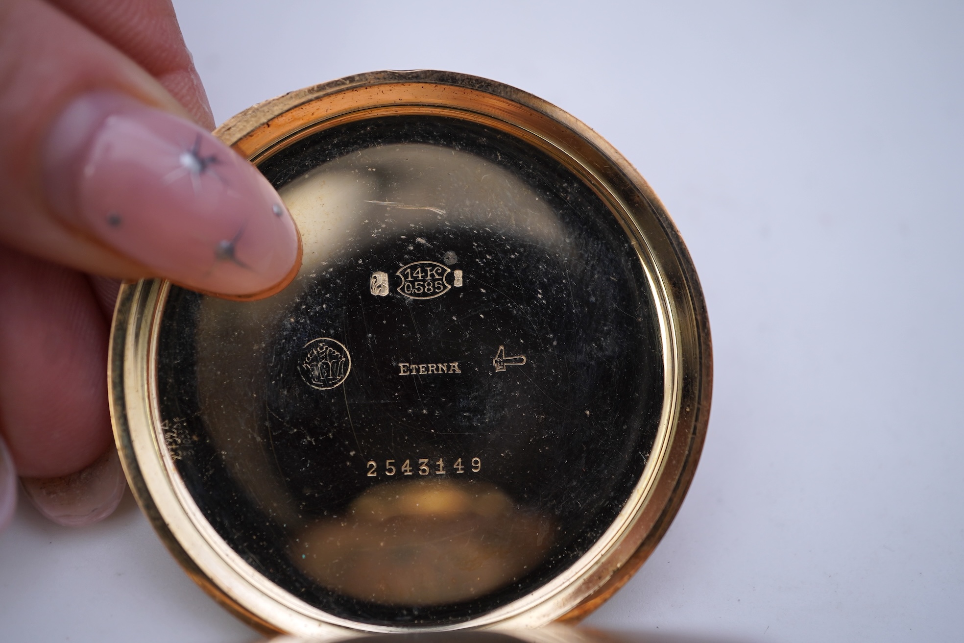 Eterna, an Art Deco pocket watch, 1930s